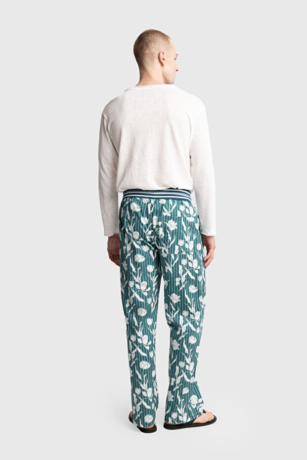 بنطلون بوبلين منقوش - 4