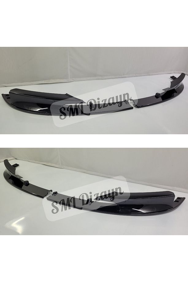 BMW F30 M Sport-Tech 2 Parça Ön Lip Flaplı Plastik F30 Ön-Tampon-Front-Bumper-Lip-Ek-Eki-Karlık - 4