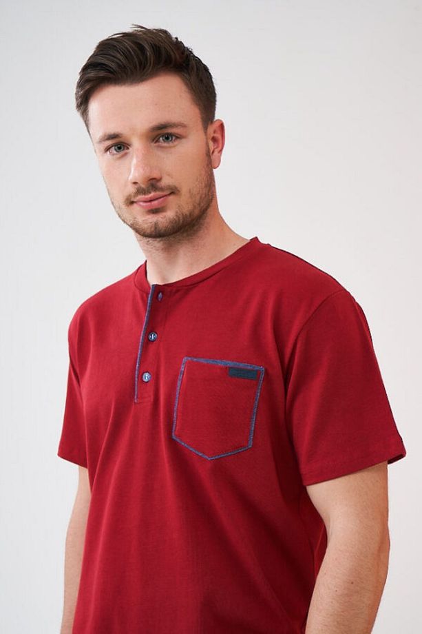 Erkek 3'lü Pijama Şort Takım - 5