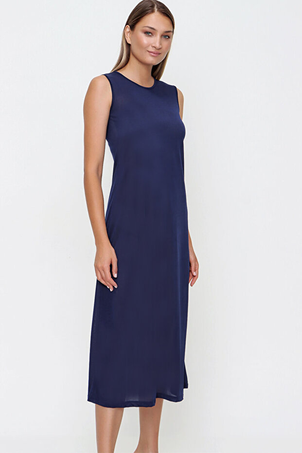 Sıfır Kol Jüpon Elbise - 3