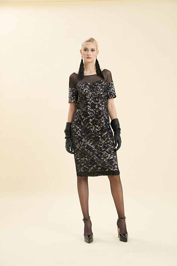 Rochie de seara cu dantela - 1