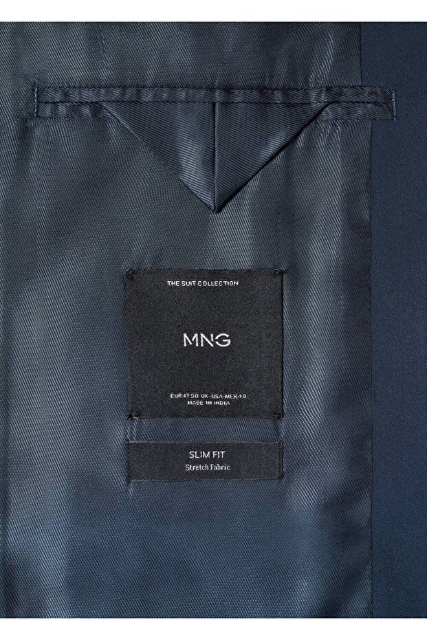 Slim-Fit-Blazer mit Muster - 5