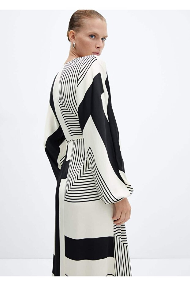 Desenli anvelop kesim elbise - 5