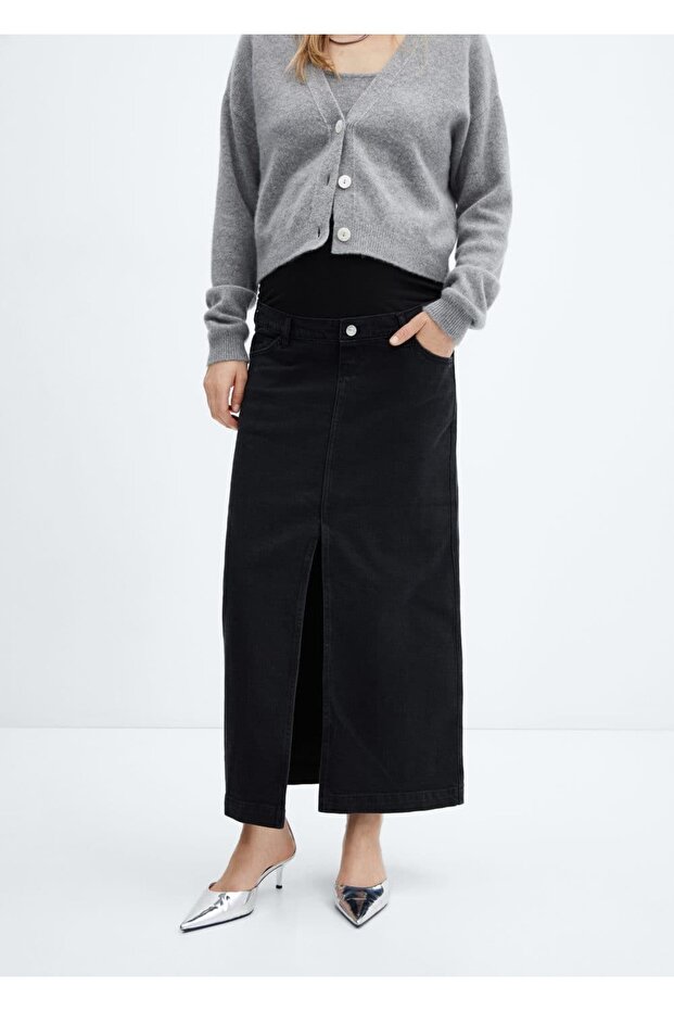 Hamile Denim Etek - 1