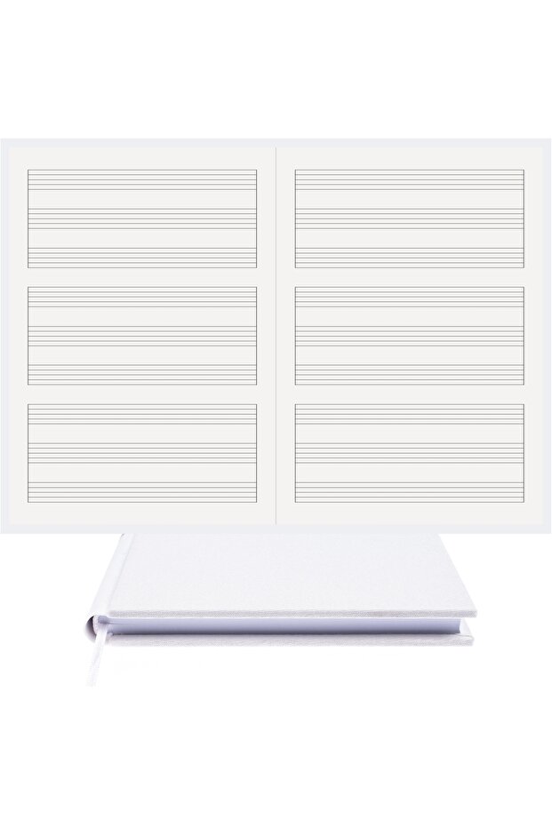 Music Notebook (Keyless Triple System) + Yearly Planner 100% Handmade, Hand Stitched (A/5) - 6