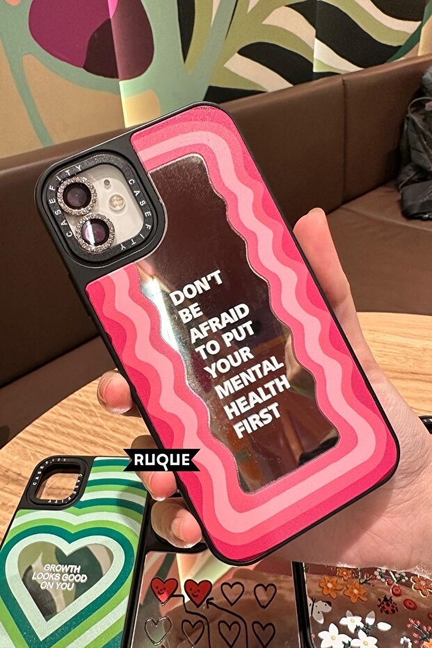 حافظة آيفون 11 ذات سطح مسطح لحماية الكاميرا وممتصة للصدمات (12 مظهرًا) بنمط عاكس - 1