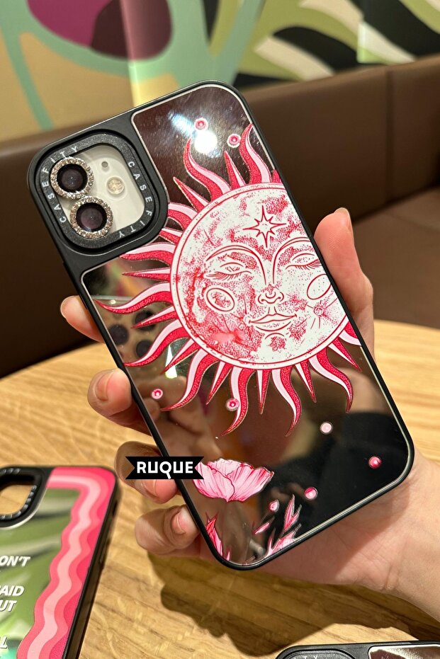 iPhone 11 Flat Surface Camera Protected Shock Absorbing (12 Look) Casetify Mirrored Pattern Case - 1