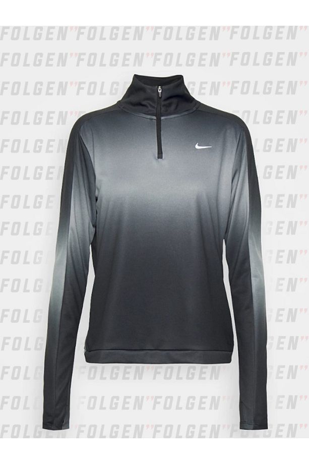 Dri-Fit Running Swoosh Gradient Half Zip Top in Black Kadın Spor Üst - 6