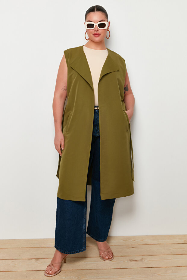 KHaki szezonális árokkabát készlet 2 darabból - hosszú és rövid, béleletlen TBBSS24BM00001 - 3