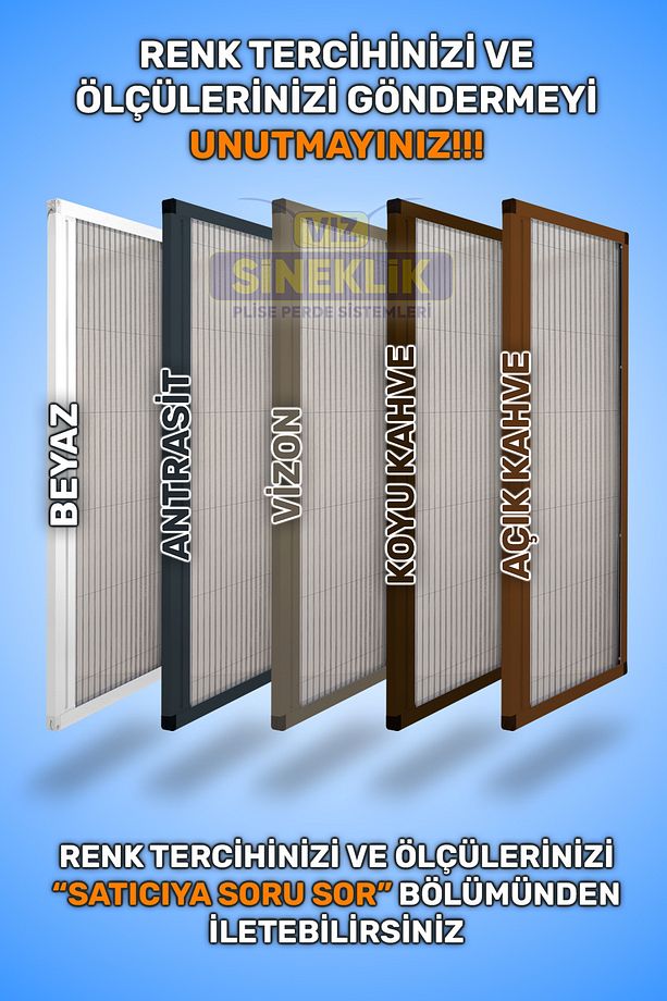 Antrasit Plise Sineklik Akordiyon KAPI Sinekliği - 4