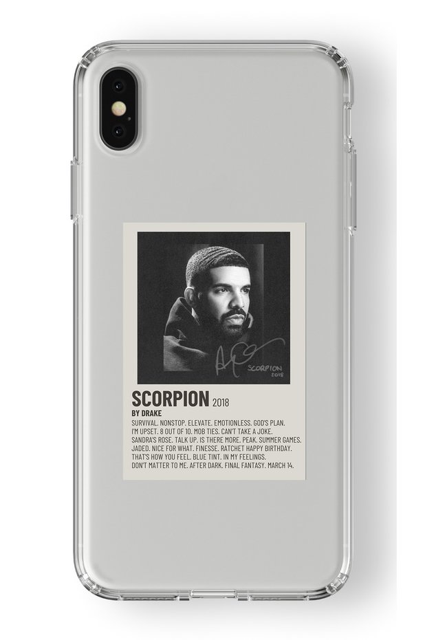 حافظة شفافة مطبوعة بتصميم ملصق Drake Paralorid متوافقة مع هاتف Iphone Xs Max