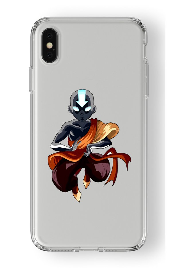 حافظة شفافة مطبوعة بتصميم Avatar Aang متوافقة مع iPhone X وXs