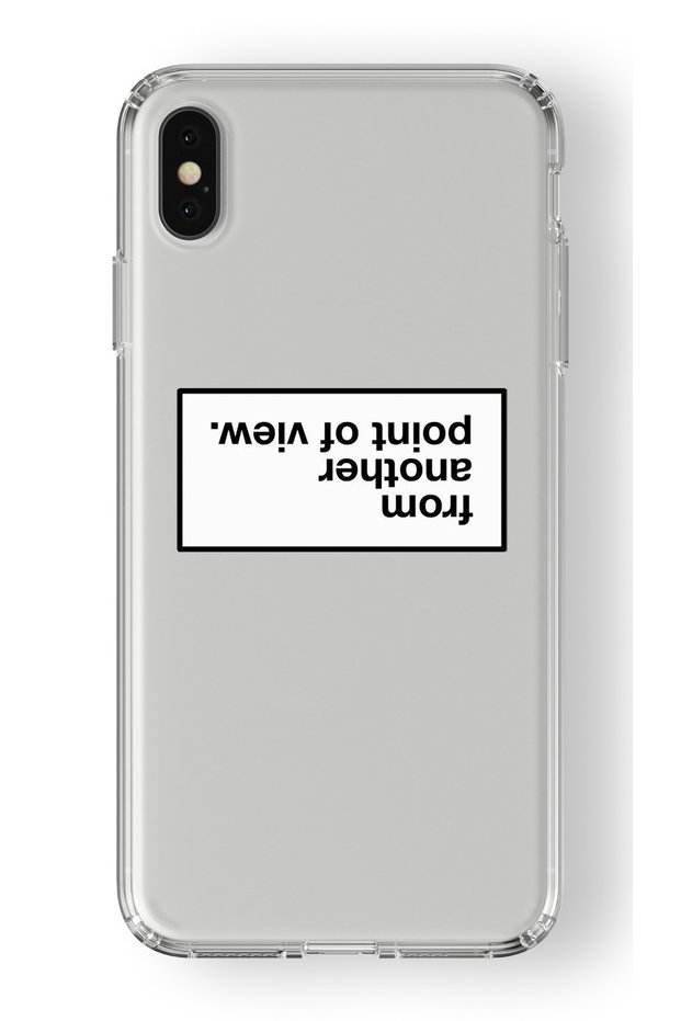حافظة شفافة مطبوعة بتصميم وجهة نظر أخرى متوافقة مع هاتف Iphone Xs Max