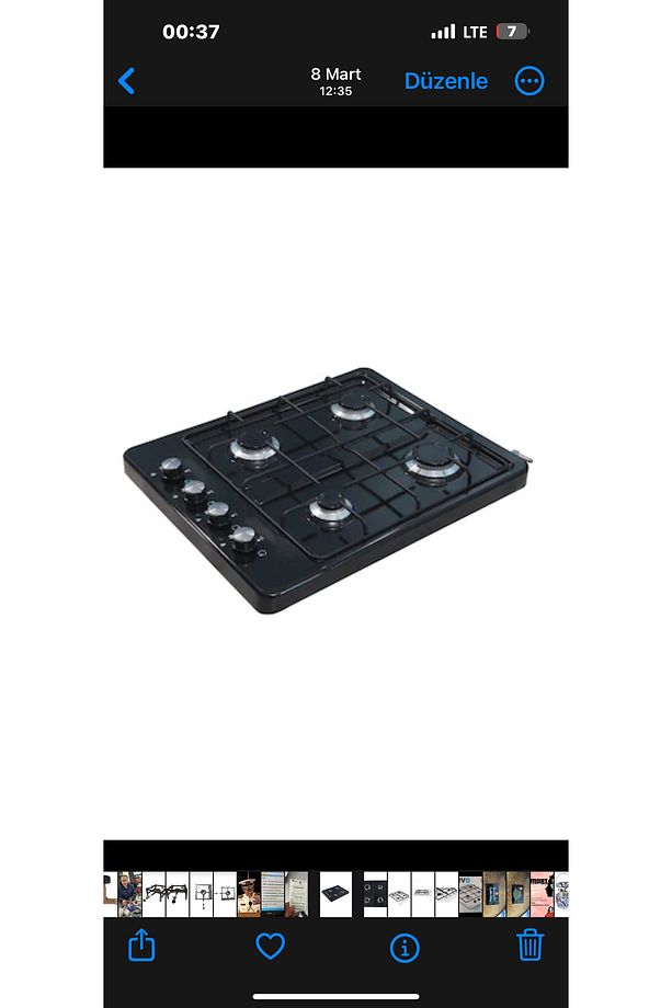Üstü Ocak Gas Burners 4'lü Set Doğalgazlıdır - 5