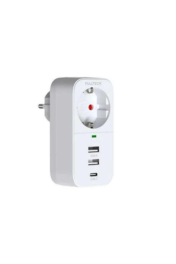 2.4A Çıkışlı 2xUSB 1xType-C Tekli Priz - 3