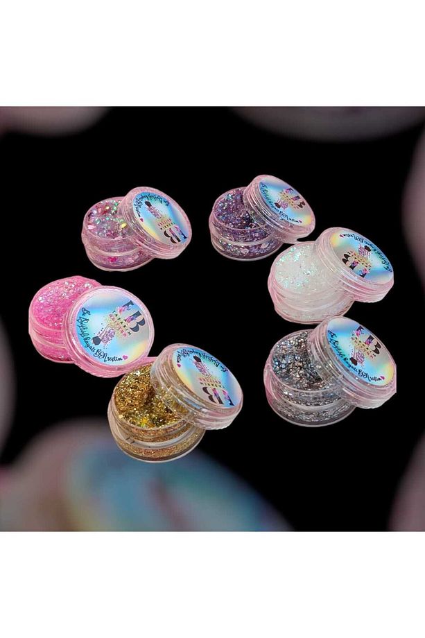 Glitter Far Simli Jel Kremsi Yüz Ve Vücut 6 Li Set Parlak Glitter - 1