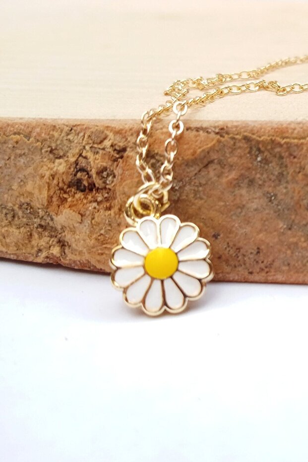 Daisy Necklace - Minimal Daisy Necklace - Daisy Women's Necklace