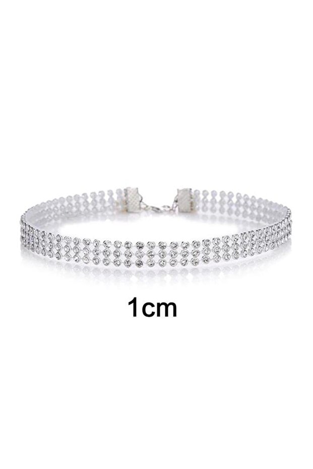 Vintage Taşlı Choker Kolye - 1