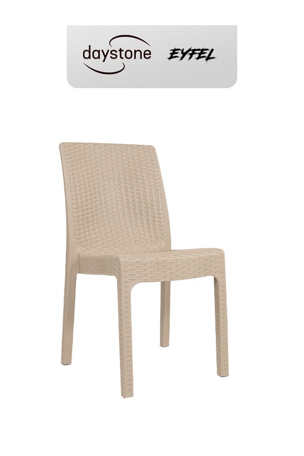 4 ADET Rattan Kolsuz Eyfel Model Sandalye (Bahçe, Balkon, Teras Sandalyesi) - 4