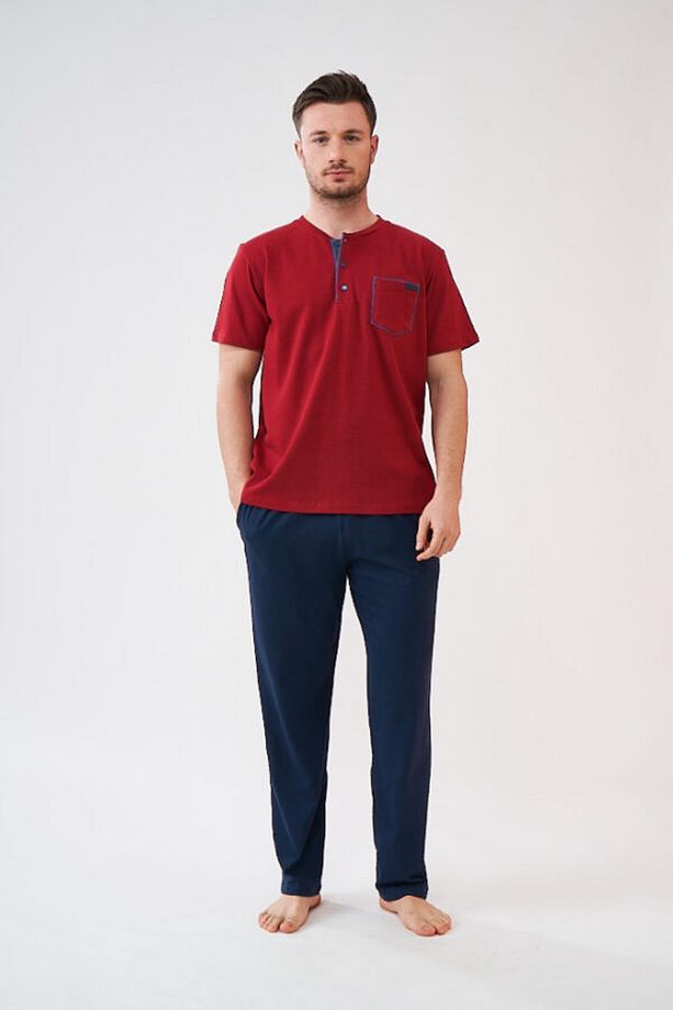 Erkek 3'lü Pijama Şort Takım - 1
