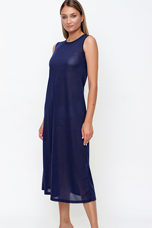 Sıfır Kol Jüpon Elbise - 6