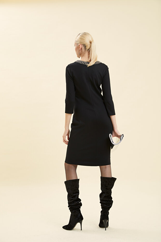 İşlemeli Elbise - 8