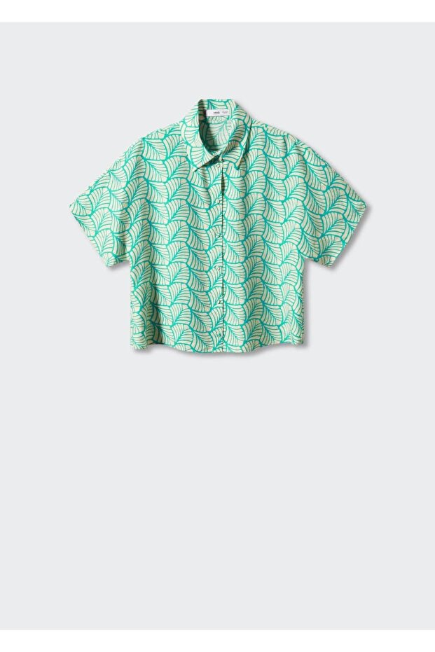 Düğmeli desenli gömlek - 3