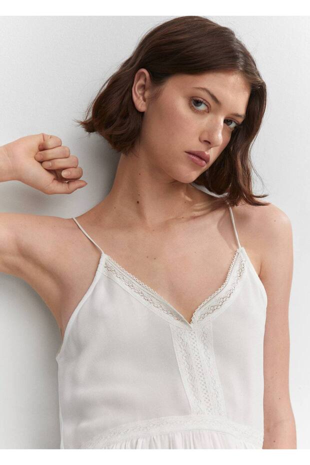 İşleme detaylı elbise - 7