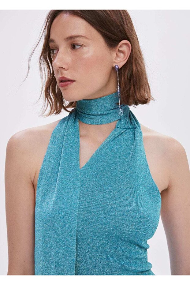 Lureks Asimetrik Elbise - 8