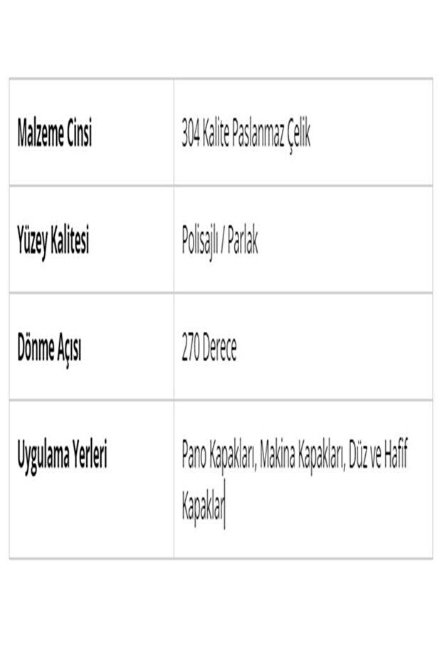 Paslanmaz Çelik Ağır Yaprak Menteşe - 4