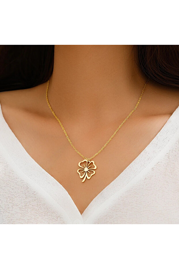 Gümüş Yonca Kolye - 3