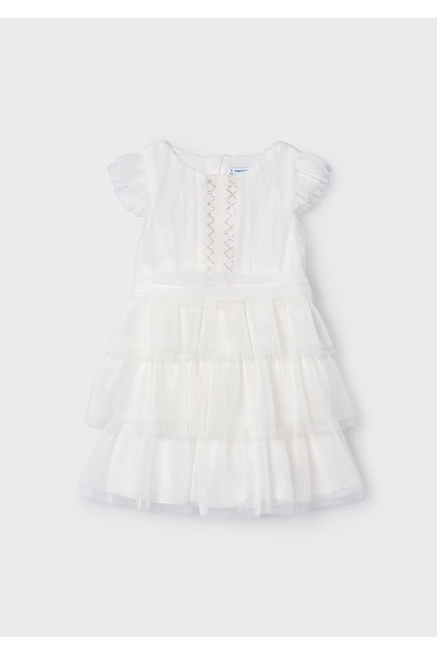 LIMI Girl's Stone Detailed Pleated Tulle Dress