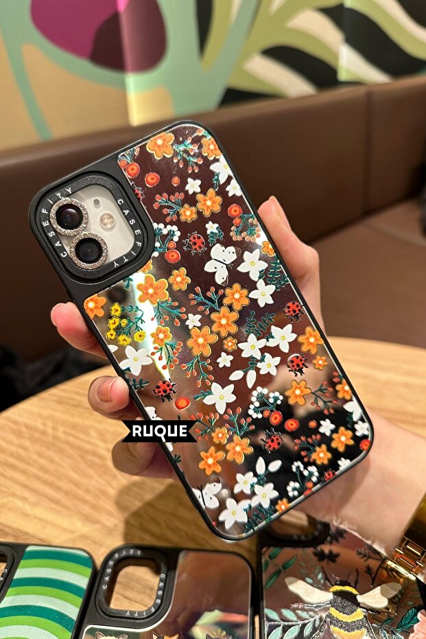 حافظة آيفون 11 ذات سطح مسطح لحماية الكاميرا وممتصة للصدمات (12 مظهرًا) بنمط عاكس - 1