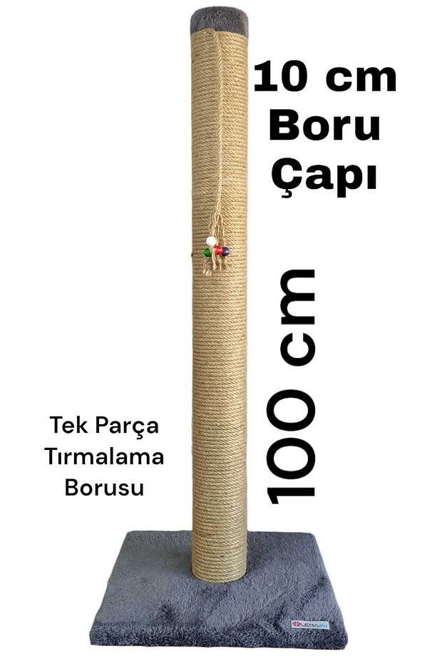 100 cm Dev Boy Kedi Tırmalama Tahtası Tek Parça 10 cm Boru Çapı - 1