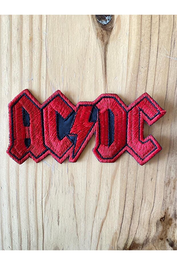 رقعة شعار AC/DC لموسيقى ACDC قابلة للخياطة (4 × 12 سم)