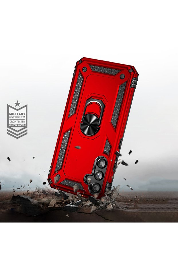 Case for Samsung Galaxy A34 Case Dual Layer Polycarbonate Protection and Magnetic Holder Stand Ring