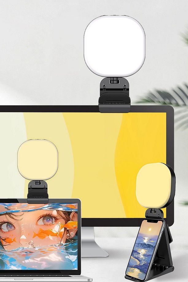 Şarj Edilebilir LED Selfie Işığı Tiktok Makyaj Yayın Işığı Video Konferansı Ve Zoom Laptop Aramaları - 3