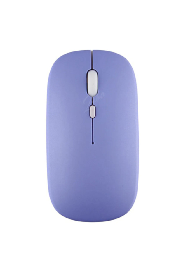 Samsung Galaxy Tab A P587 10.1" Uyumlu Kablosuz Bluetooth Şarjlı Mini Q Klavye Mouse Seti - Mor - 3
