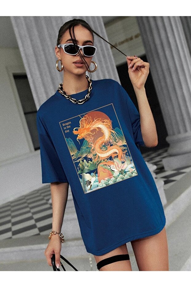 Tricou Saks Oversize Dragon Printed - 3