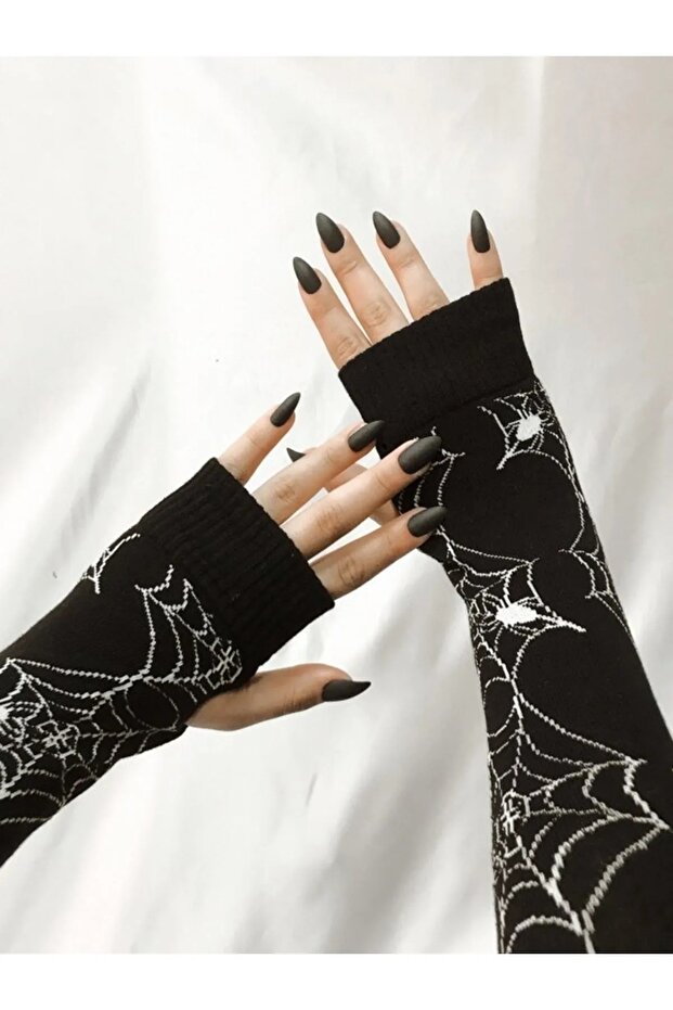 Siyah Örümcek Eldiven Kolluk - 1