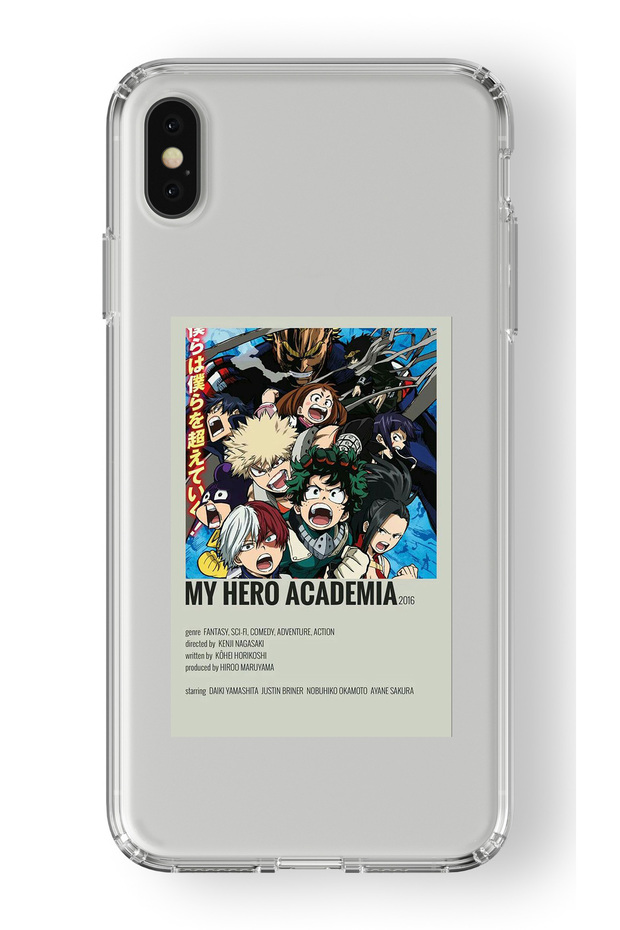 iPhone X and XS Compatible My Hero Academia Palaroid Poster Design Printed Transparent Case