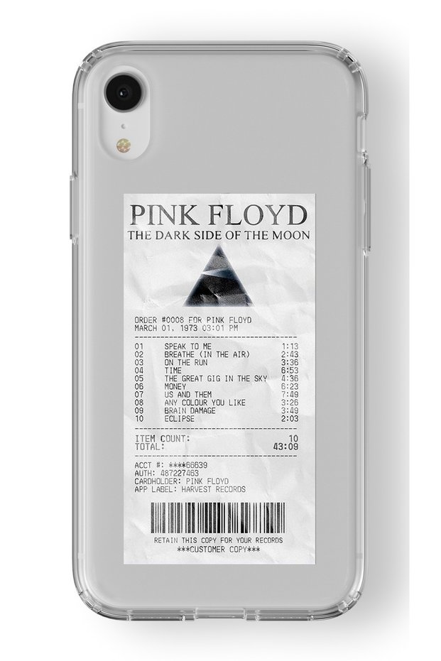 حافظة شفافة مطبوعة بتصميم ألبوم Pink Floyd متوافقة مع هاتف Iphone XR