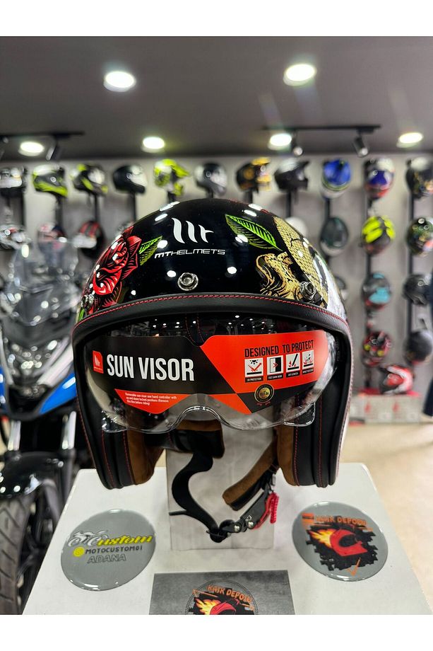 Helmets Le Mans 2 SV S Breakout B9 Parlak Yarım Kask - 3