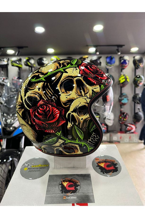 Helmets Le Mans 2 SV S Breakout B9 Parlak Yarım Kask - 1