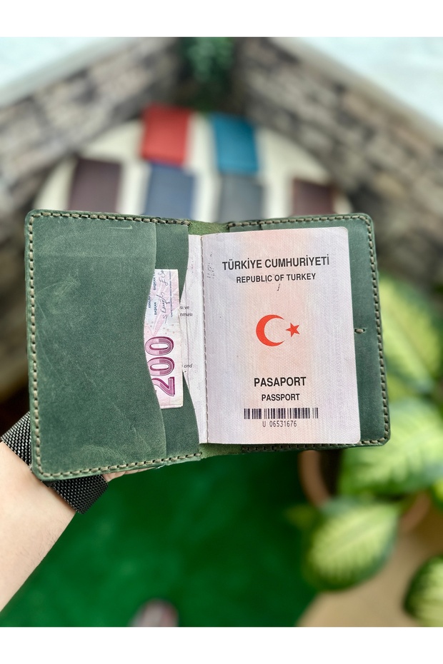 غطاء جواز سفر جلدي - 1