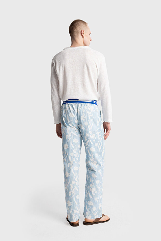 بنطلون بوبلين منقوش - 5