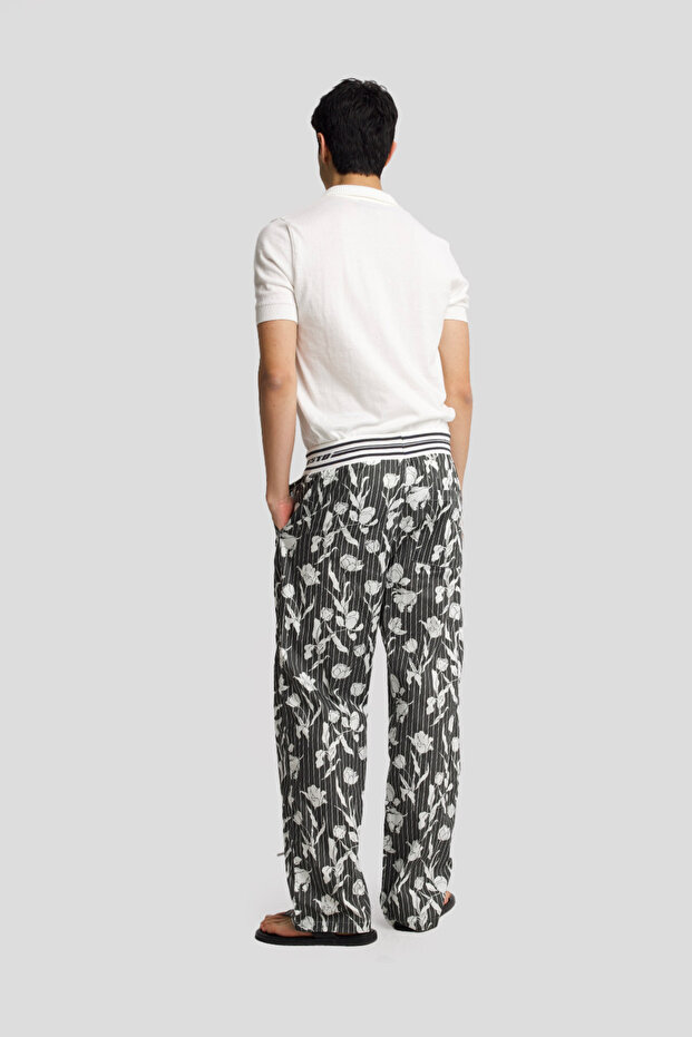 بنطلون بوبلين منقوش - 3