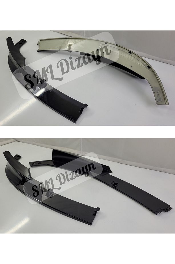 BMW F30 M Sport-Tech 2 Parça Ön Lip Flaplı Plastik F30 Ön-Tampon-Front-Bumper-Lip-Ek-Eki-Karlık - 5