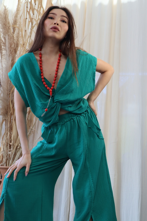 Karma Muslin Blouse and Trousers Set