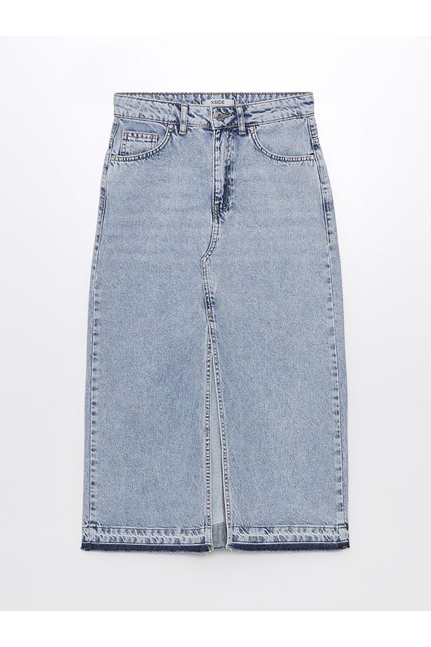 LCW Dar Fit Kadın Jean Etek - 1